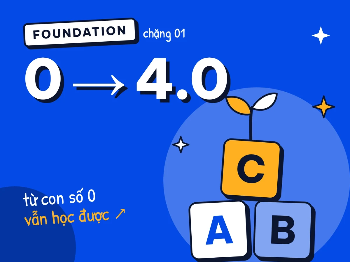 Khóa Foundation: band 0 đến 4.0